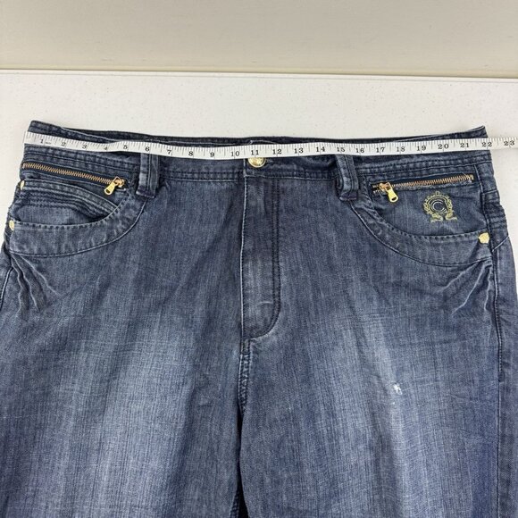 Coogi Jeans Mens 42x35 Blue Baggy Denim Embroidered Pockets Hip Hop Rap Y2K - Picture 16 of 16